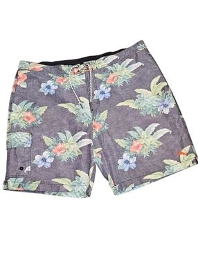 Tommy Bahama Relax Men's Floral 4 Pocket Velcro Drawstring Swim Trunks Size 2XL